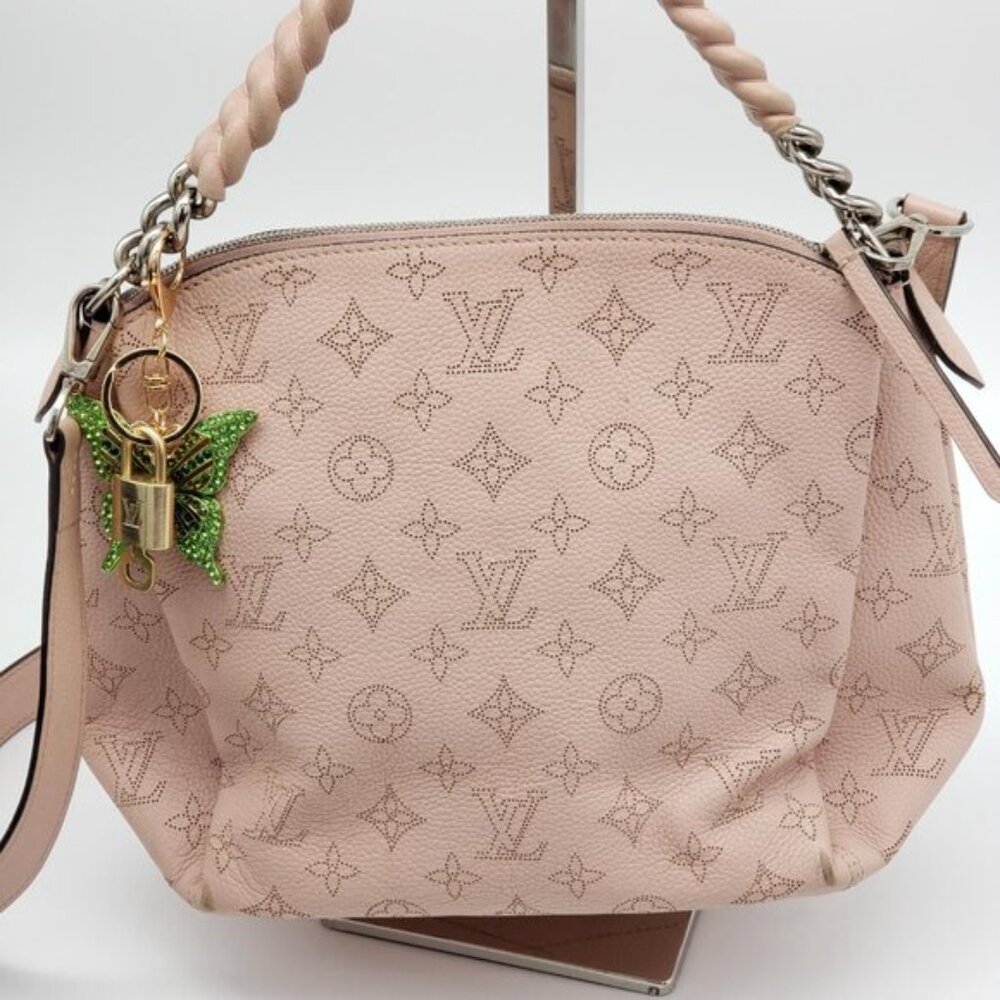 Authentic Louis Vuitton Gold Padlock & Key 🔒 LV Bag Charm w/ Unbranded Keychain - Picture 2 of 9